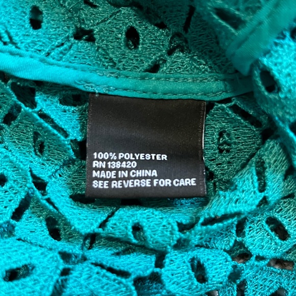 Carlisle Collection Diamond Print Turquoise Jacket, Women's Size 10 - Picture 7 of 11